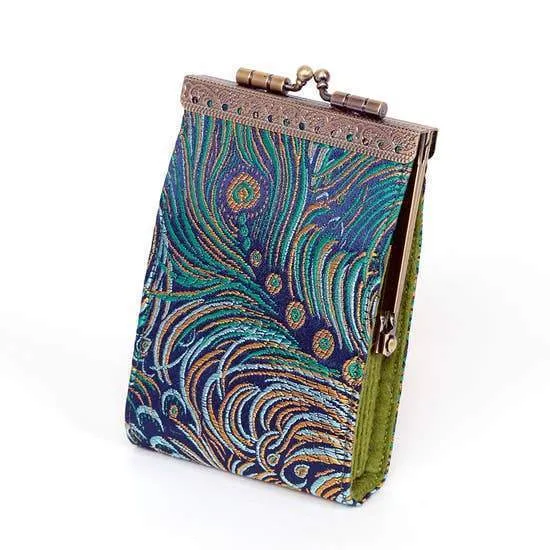 Cathayana Wallet: RFID Peacock Card Holder