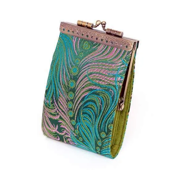 Cathayana Wallet: RFID Peacock Card Holder