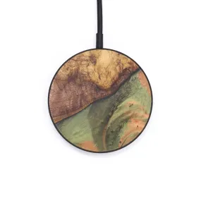 Circle Wood Resin Wireless Charger - Alvina (Dark Green, 607294)