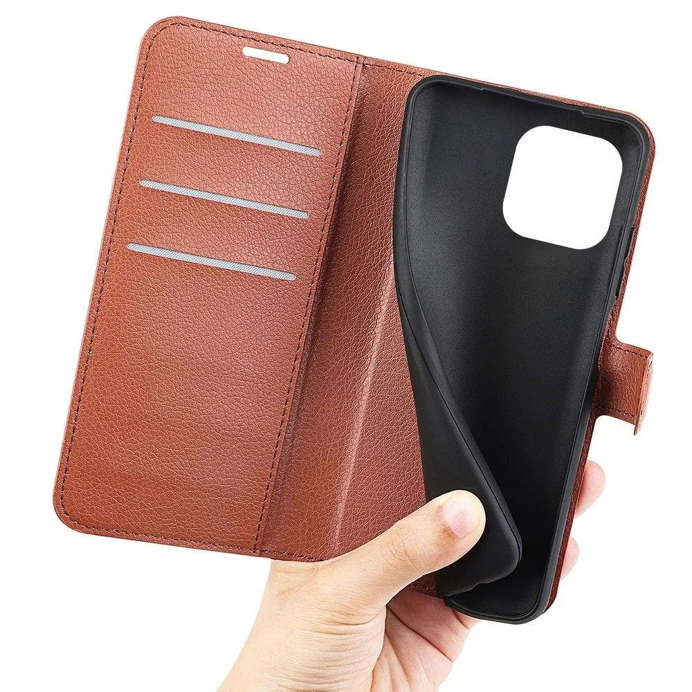 Classic iPhone 14 Pro Max flip case - Brown