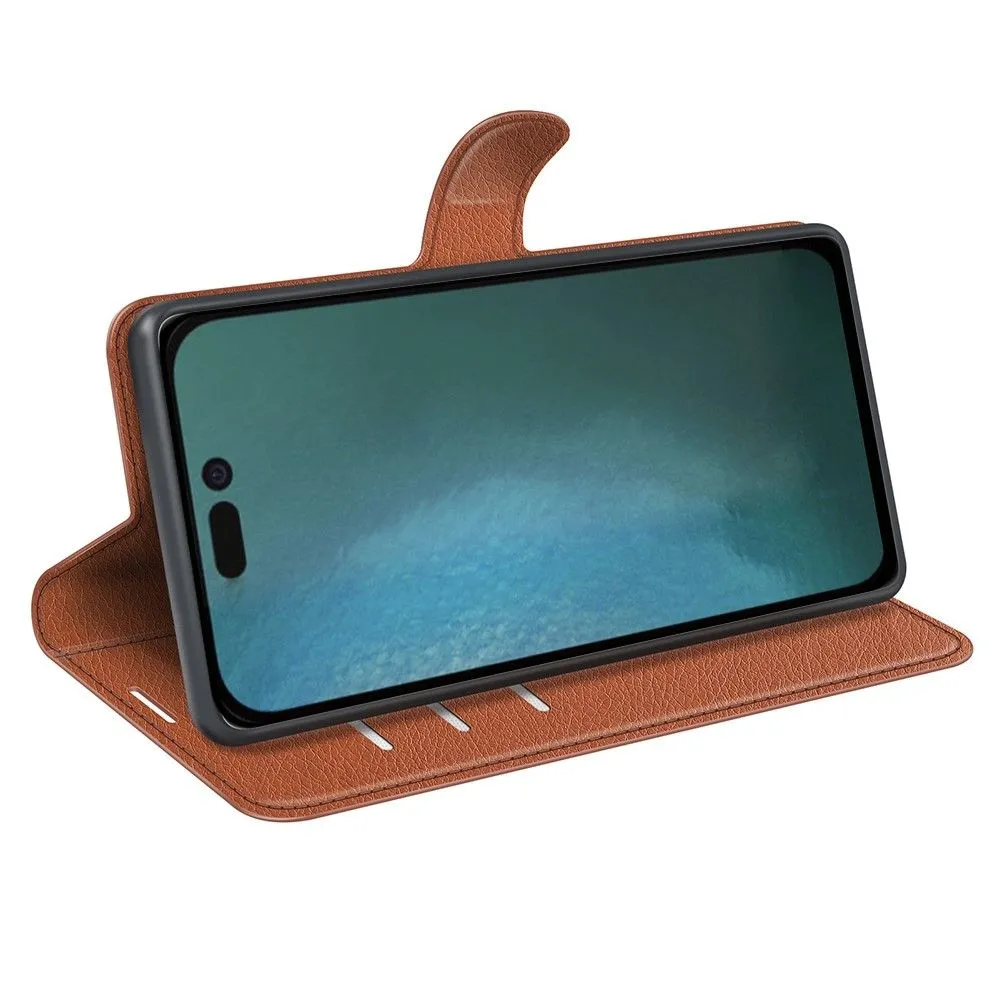 Classic iPhone 14 Pro Max flip case - Brown