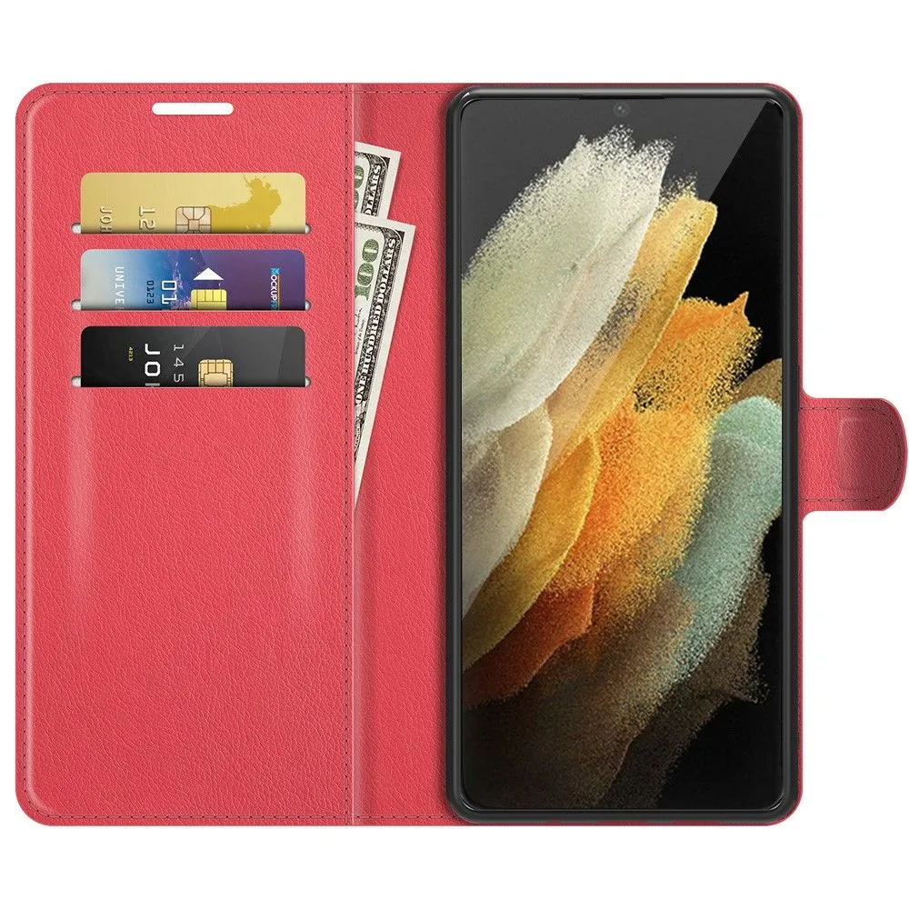 Classic Samsung Galaxy S22 Ultra flip case - Red