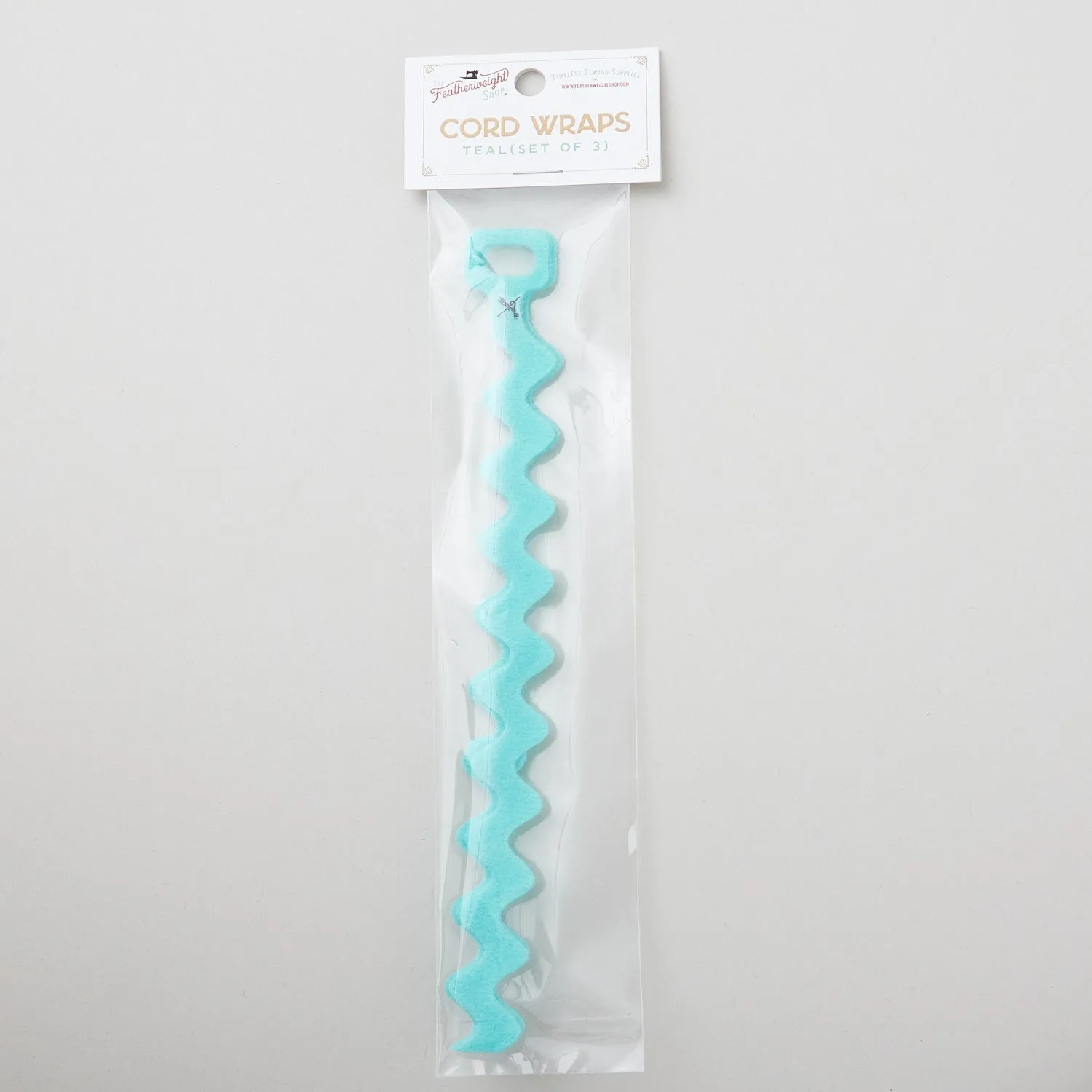 Cord Wrap, Ric Rac - Set of 3, Teal