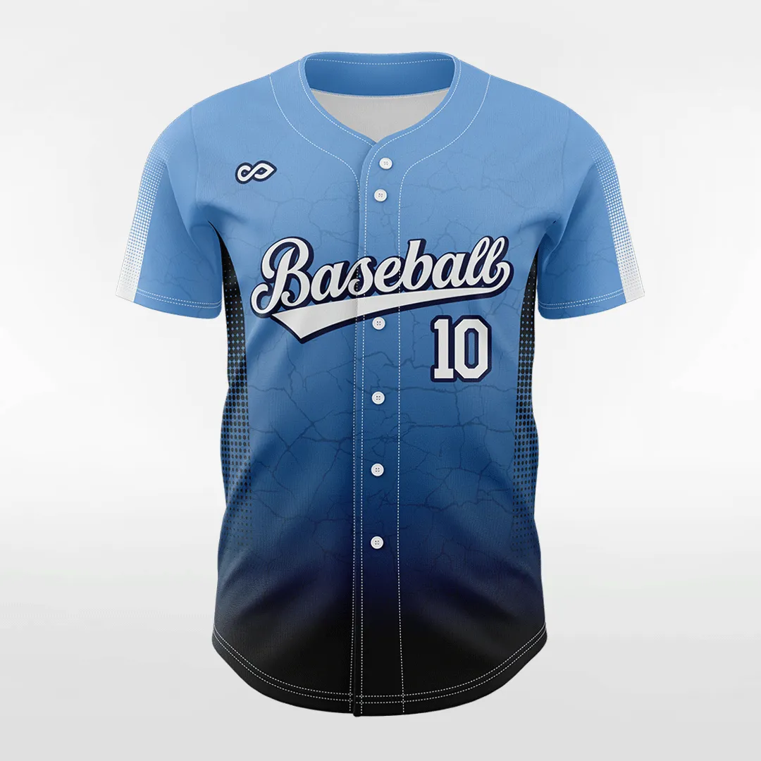 Cracking - Customized Men's Sublimated Button Down Baseball Jersey