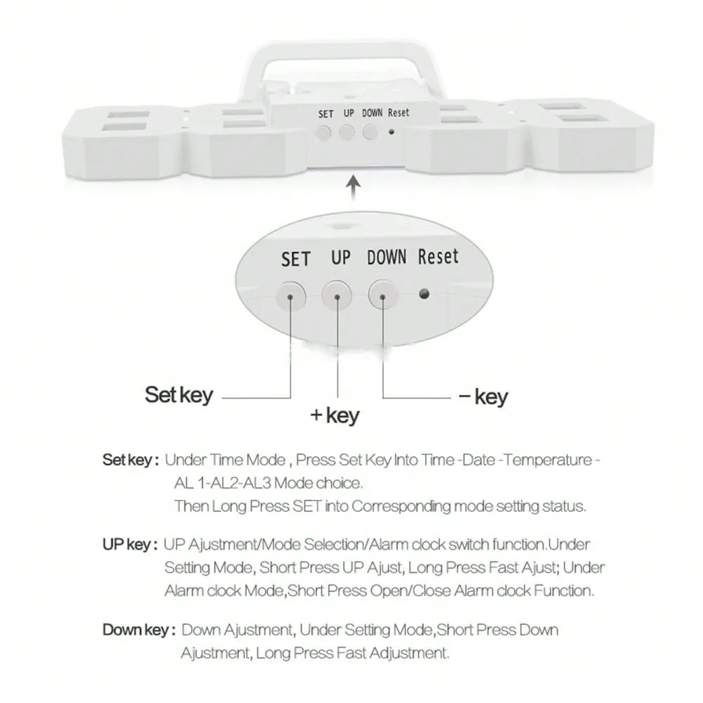 Creative 3d Digital Luminous Mute Clock