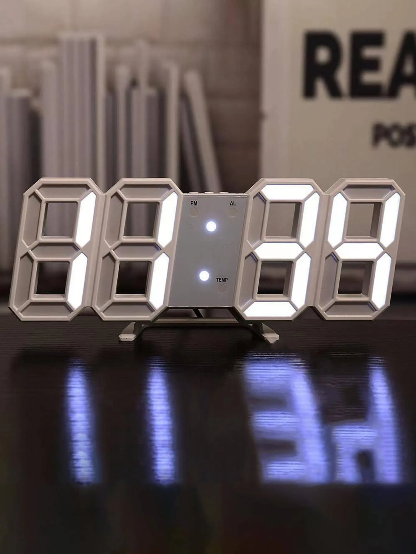 Creative 3d Digital Luminous Mute Clock