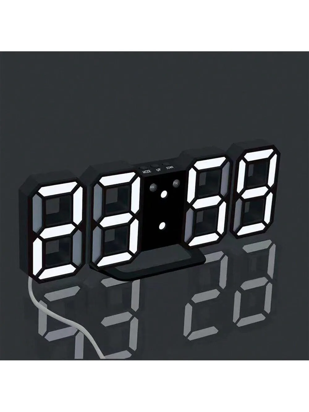 Creative 3d Digital Luminous Mute Clock