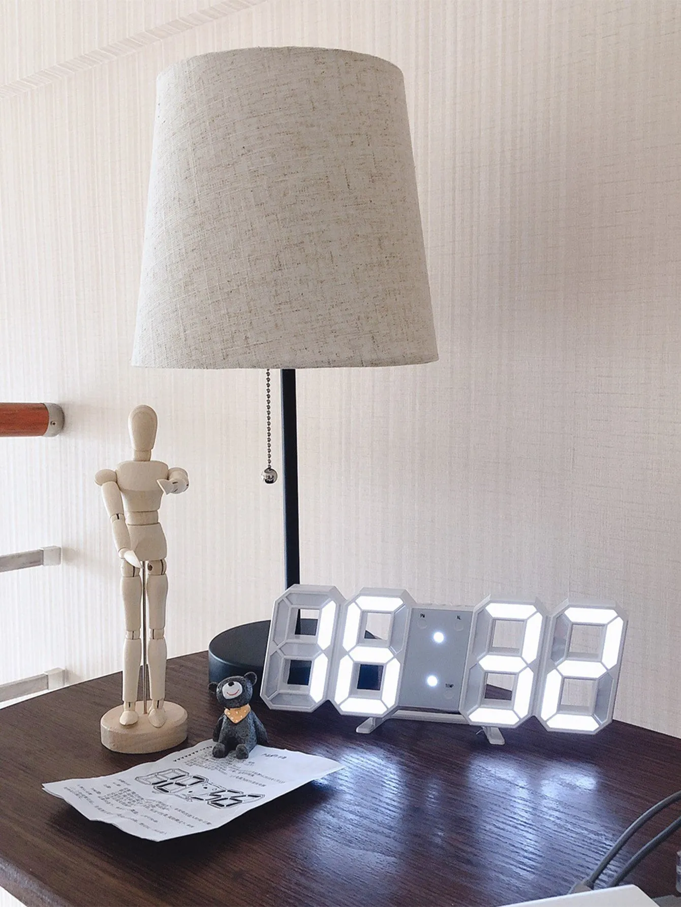 Creative 3d Digital Luminous Mute Clock