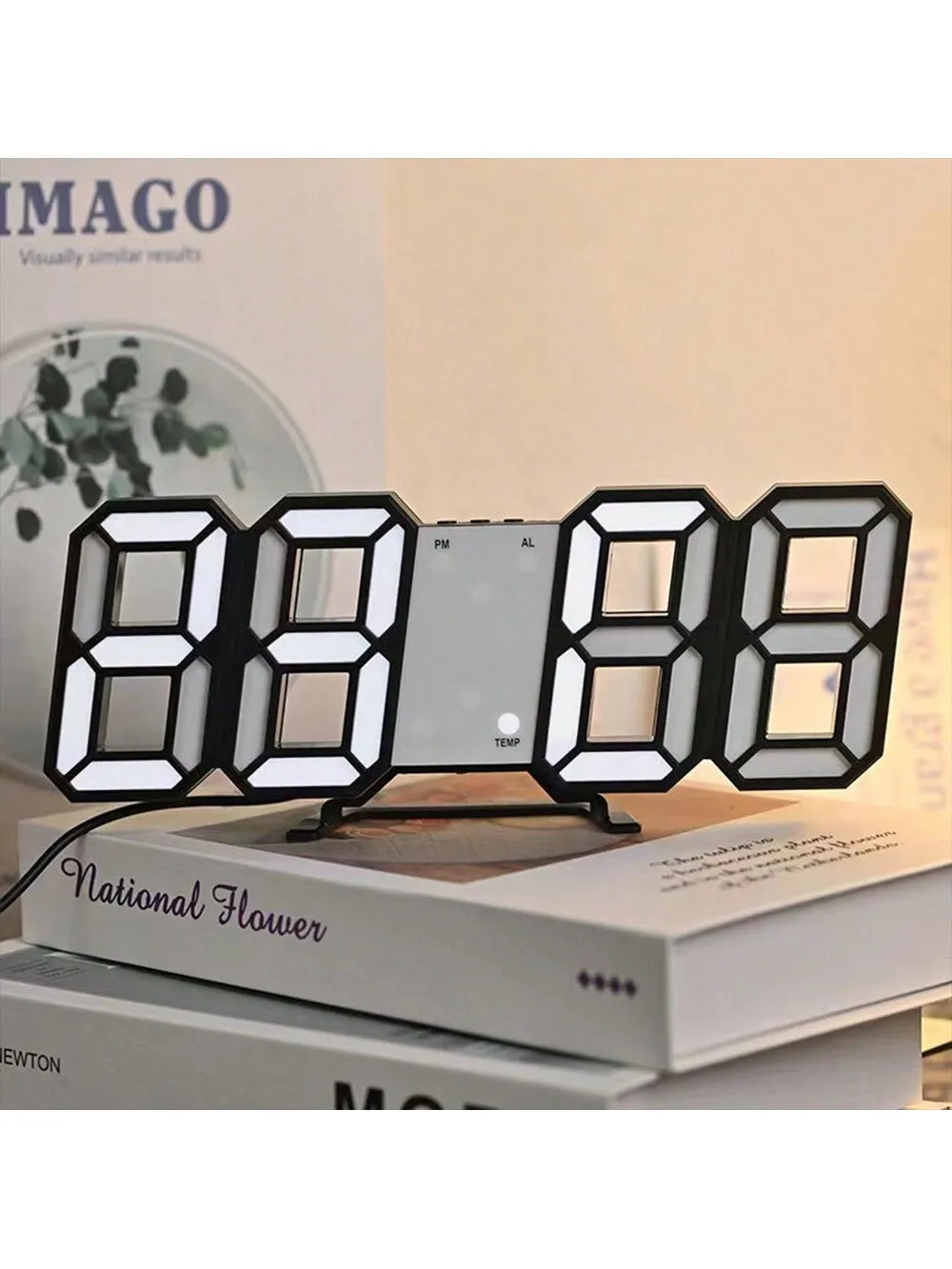 Creative 3d Digital Luminous Mute Clock