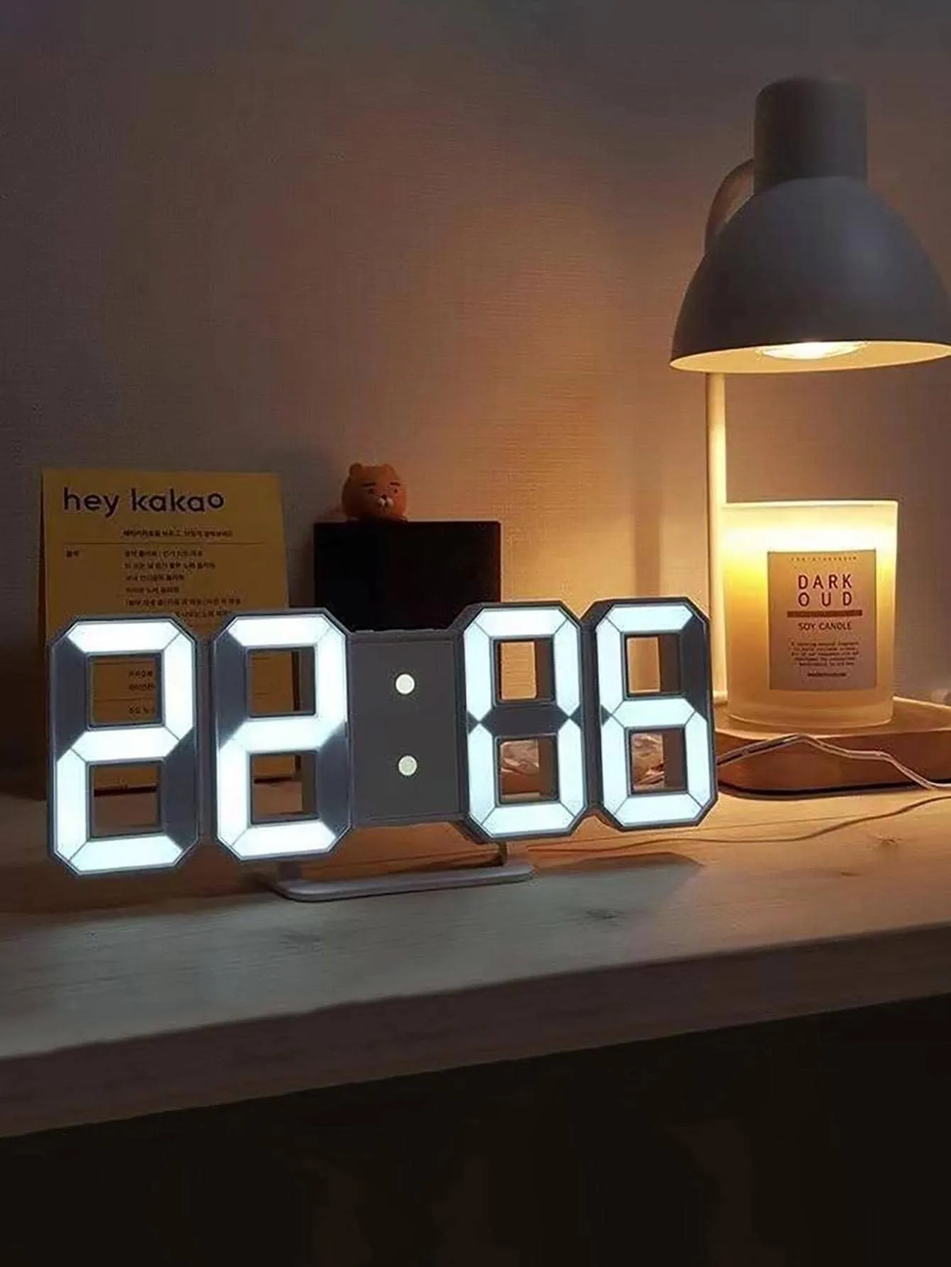 Creative 3d Digital Luminous Mute Clock