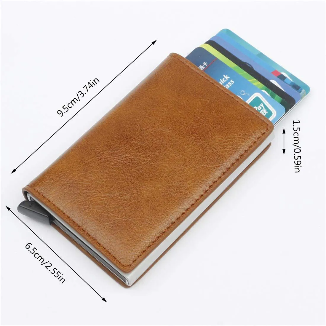 Credit Card Holder for Men Women Leather RFID Wallet Case