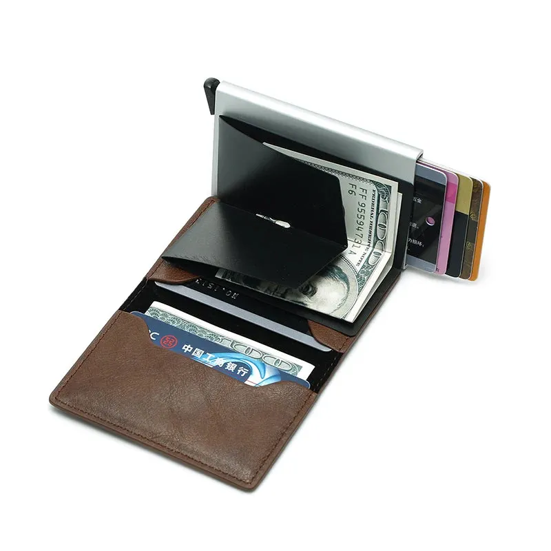 Credit Card Holder for Men Women Leather RFID Wallet Case