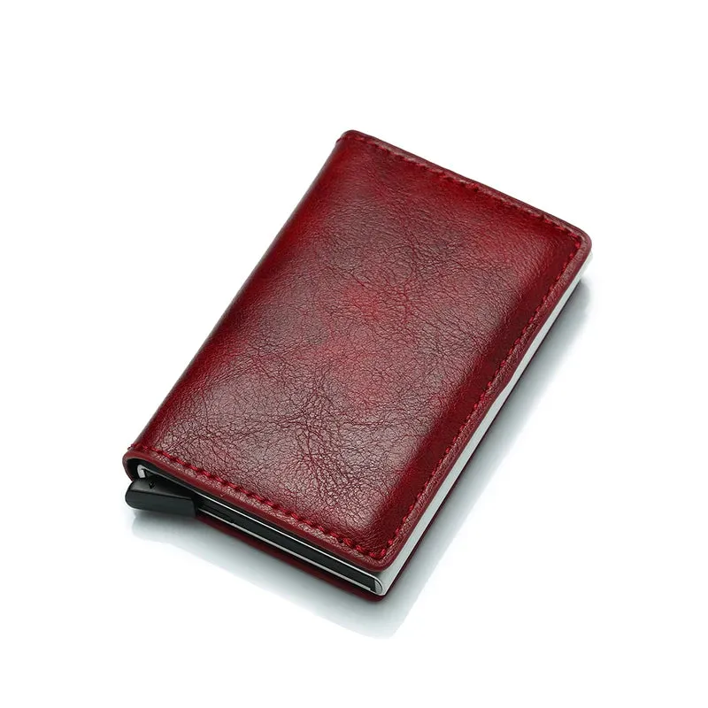 Credit Card Holder for Men Women Leather RFID Wallet Case