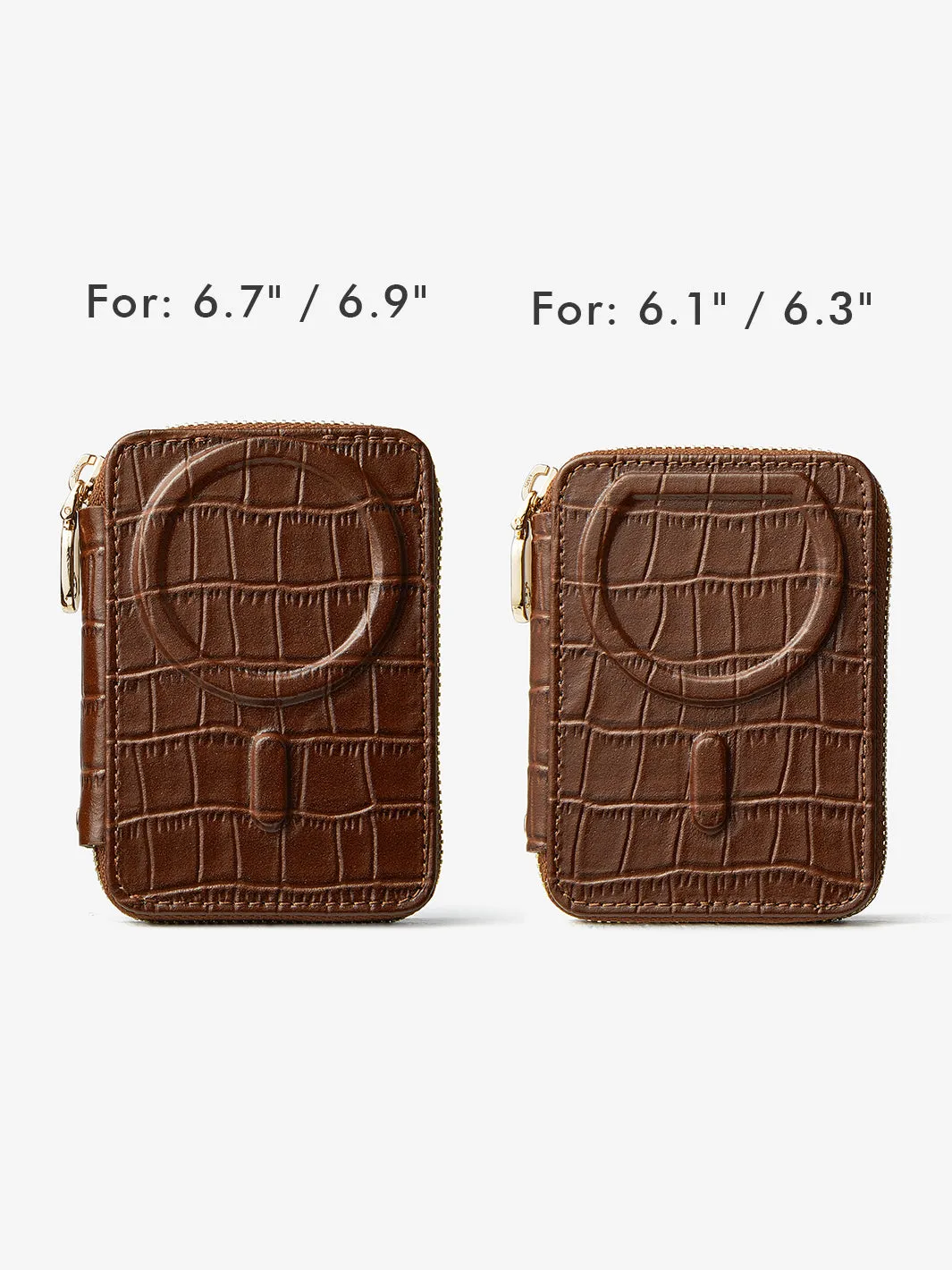 Crocodile Design Set- Detachable Wireless Charging Crossbody E-stand Wallet Phone Case Set