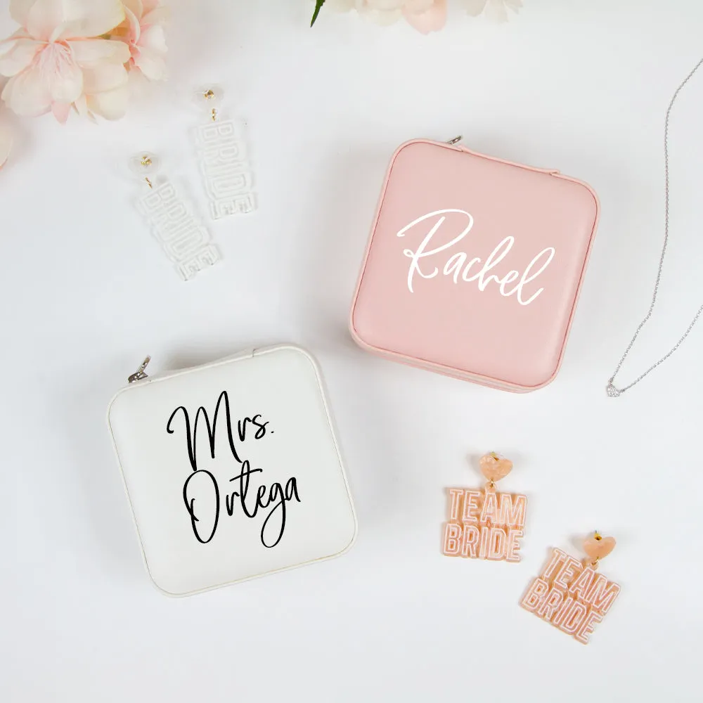 Custom Mrs. Bridal Jewelry Box