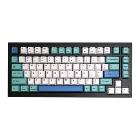 Custom Q1 QMK Mechanical Keyboard (Q1 Carbon Black)( Iceberg Keycap)