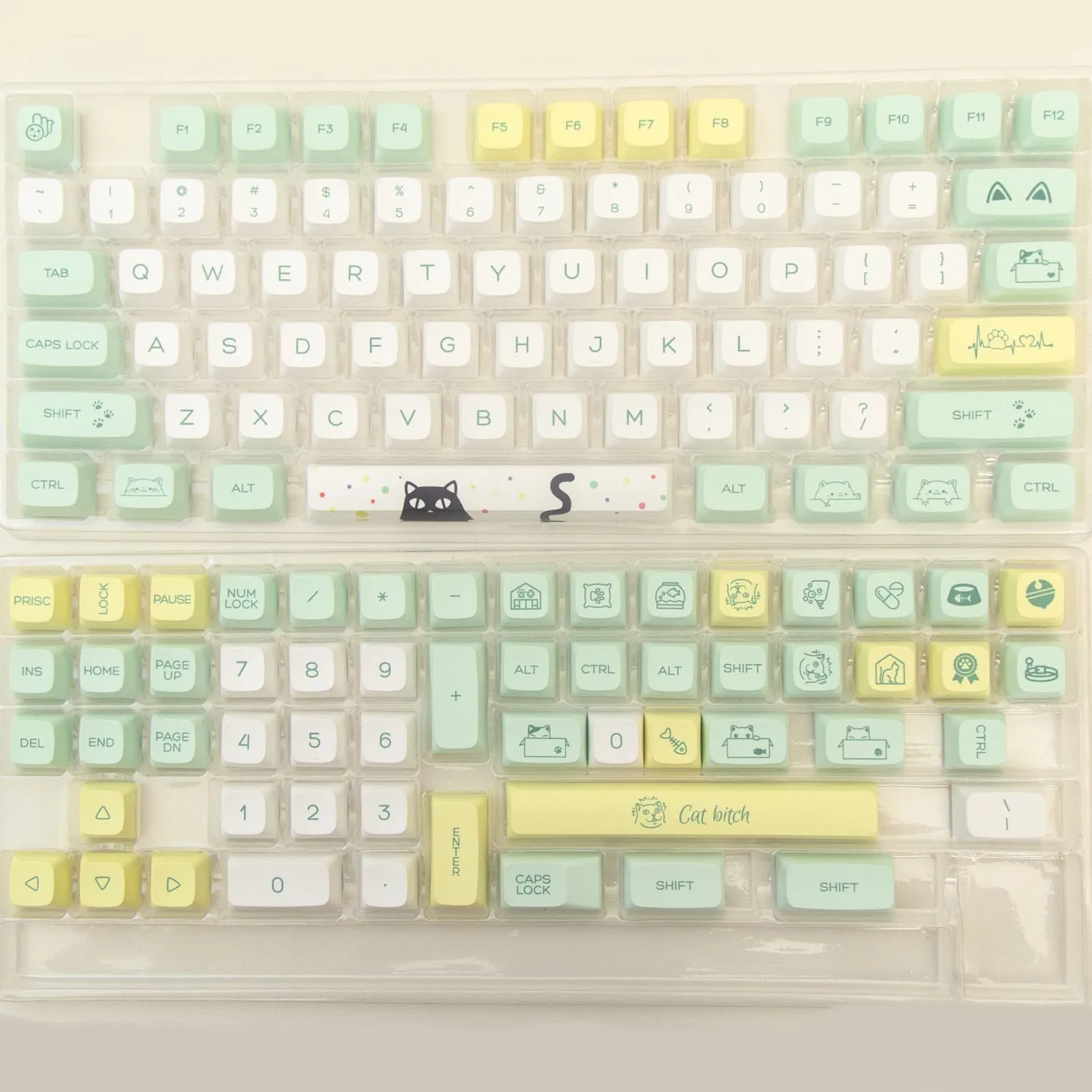 Cute PBT Dye Sublimation Keycaps | Cute keycaps set