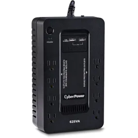 CyberPower 8-Outlet Standby Series 625VA/360W Desktop UPS - New Battery Certified Refurbished