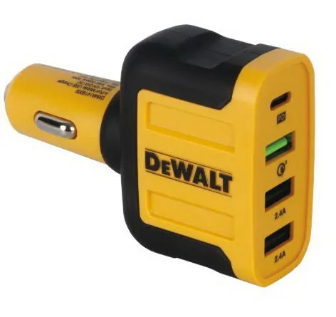 DeWALT 141 9009 DW2 USB Charger, 2.4 A Charge, Black