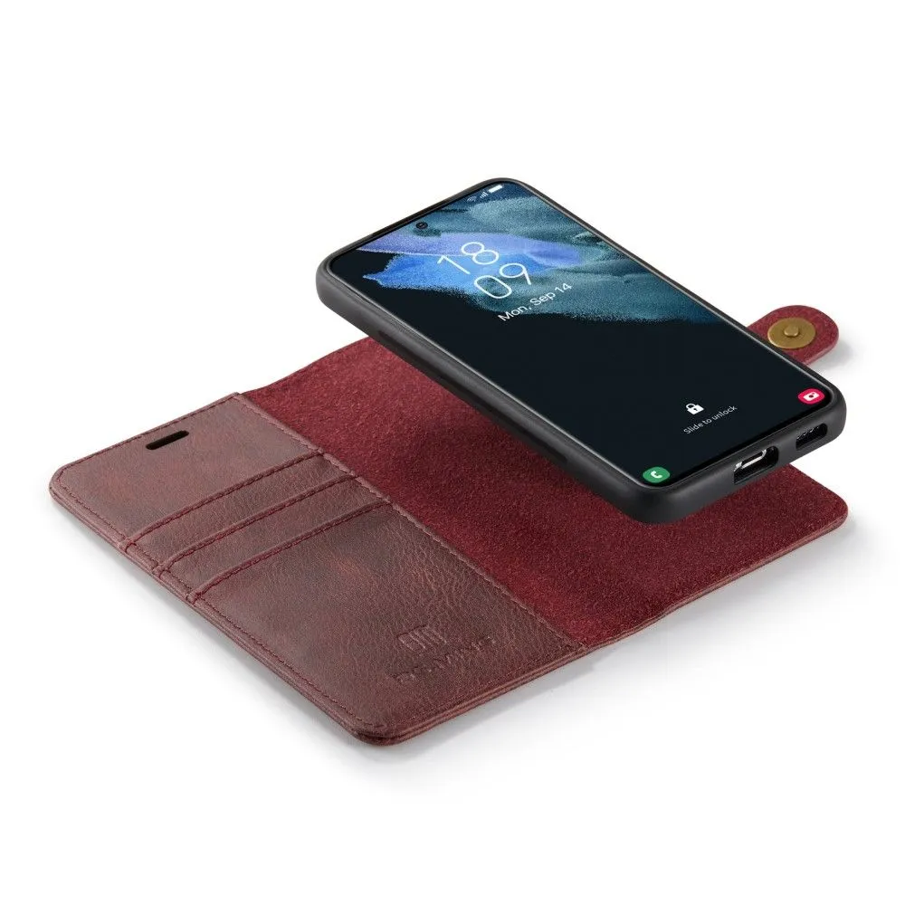 DG.MING Samsung Galaxy S22 2-in-1 Wallet Case - Red