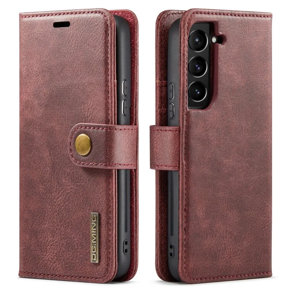 DG.MING Samsung Galaxy S22 2-in-1 Wallet Case - Red