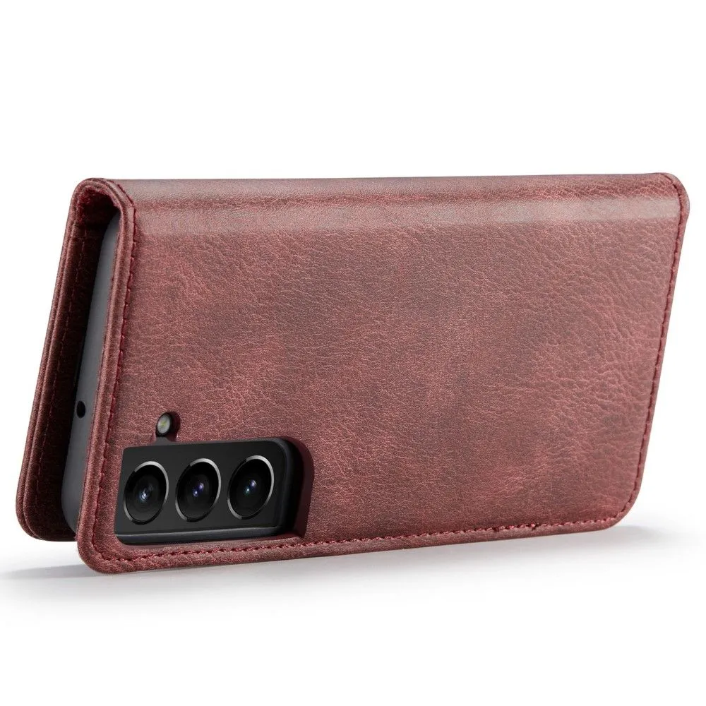 DG.MING Samsung Galaxy S22 2-in-1 Wallet Case - Red