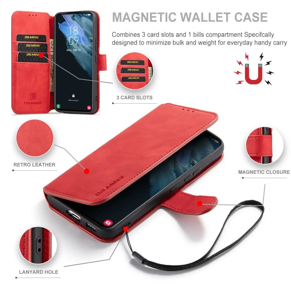 DG.MING Samsung Galaxy S22 Plus Retro Case - Red