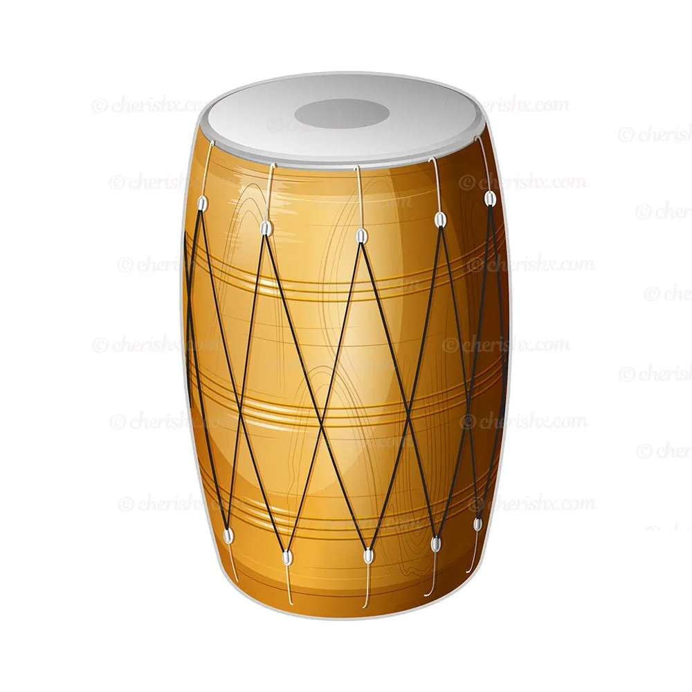 Dhol - Holi Theme Cutout