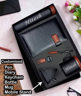 DIARY,PEN,KEYCHAIN,BOTTLE,MUG & MOBILE STAND SET