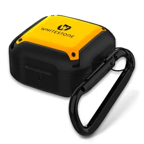 [Dome Case] Galaxy Buds 2 / Pro / Live Rugged Bumper Fullbody Protective Case with Carabiner (Black / Yellow)