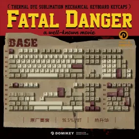 Domikey Fatal Danger Keycap Cherry Profile Dye Subbed Keycap Set thick PBT for Mechanical Keyboard BM60 CSTC75 BM65 BM68 XD60