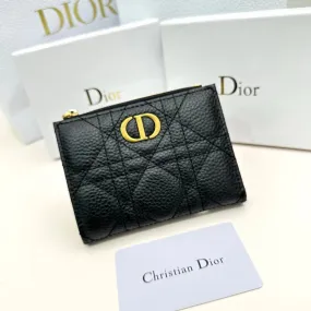 DR372 Dior Caro Dahlia Wallet / 4.5 x 3.5 x 1 inches