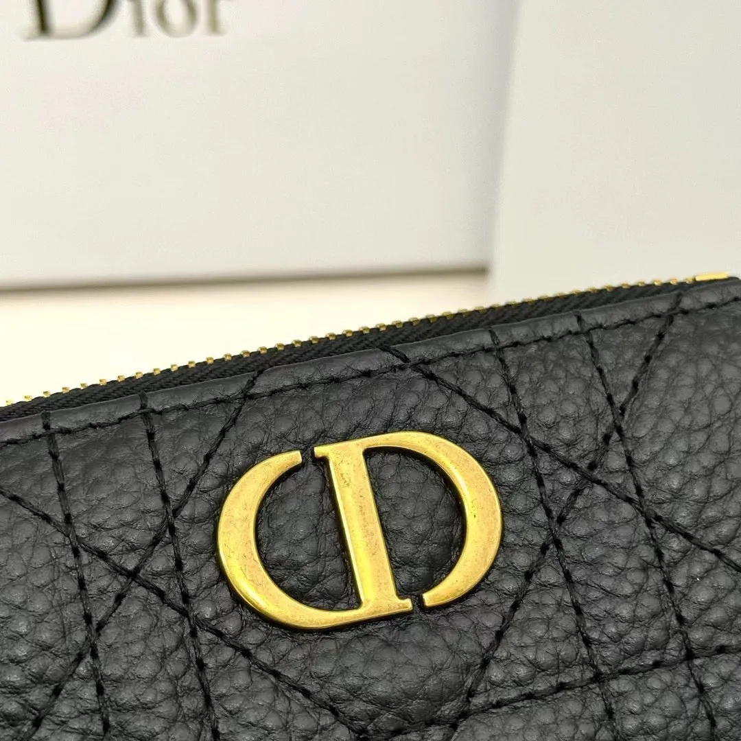 DR372 Dior Caro Dahlia Wallet / 4.5 x 3.5 x 1 inches