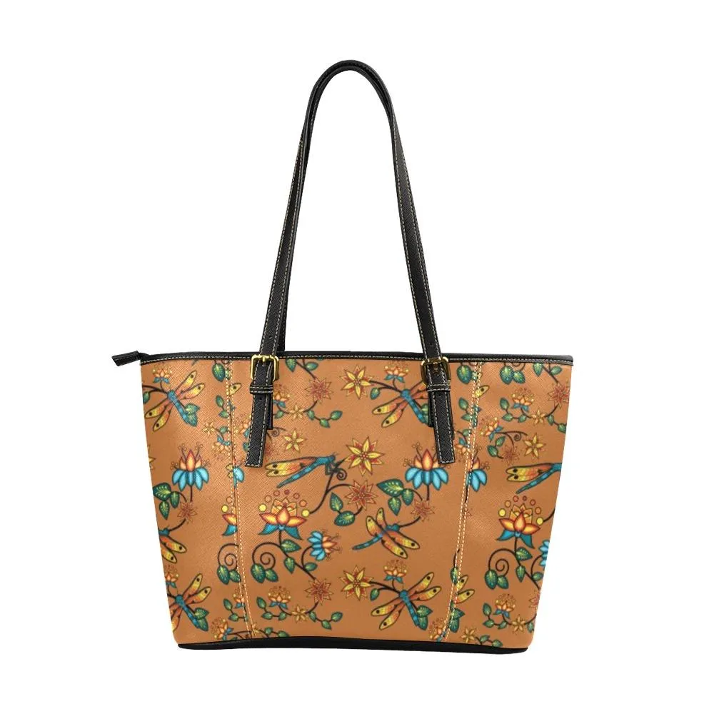 Dragon Lily Sierra Leather Tote Bag/Large