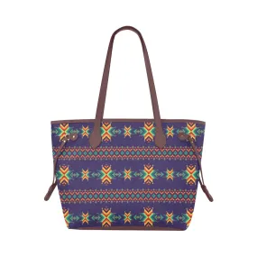 Dreams of Ancestors Indigo Clover Canvas Tote Bag