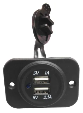 DUAL USB CHARGER SOCKET FLANGE AAA