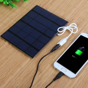 Dual USB Solar Panel Charger 5V 3.6W Battery Charger for Power Bank Charging with LED light for Mobile Phone for Travelling