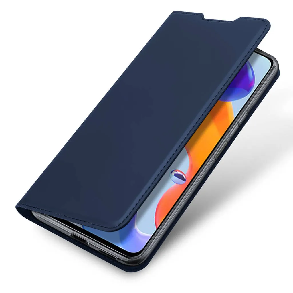 DUX DUCIS Skin Pro Wallet Flip Case for Xiaomi Redmi Note 11 Pro 5G / 4G - Blue