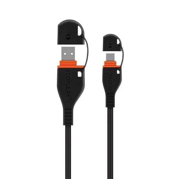 EcoXgear EcoXCable USB-C To USB-A Charging Cable, Waterproof & Rugged