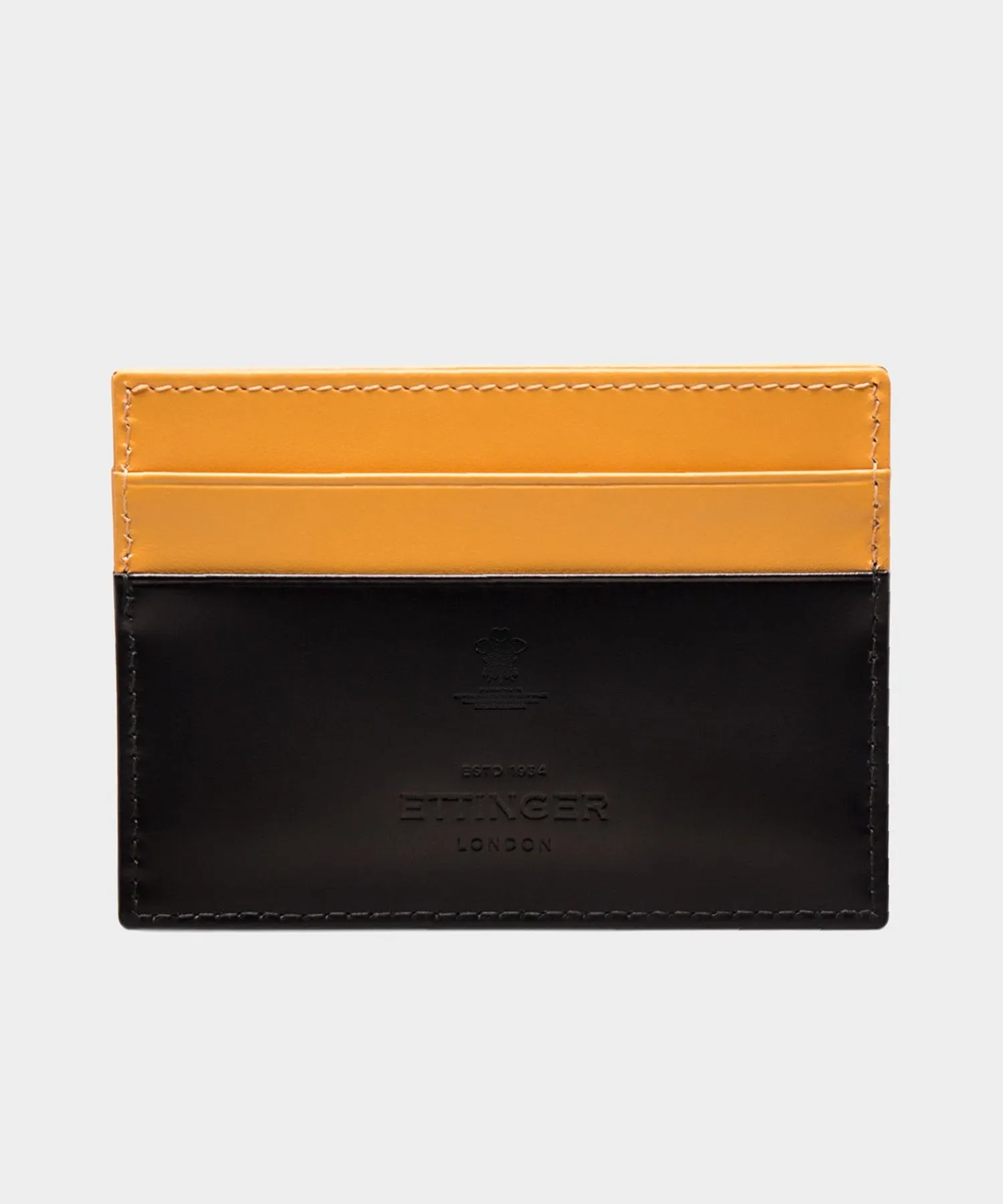 Ettinger Bridle Hide Flat Credit Card Case in Black