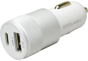 EZQUEST X40012 Dual-Port USB-C-USB Car Charger