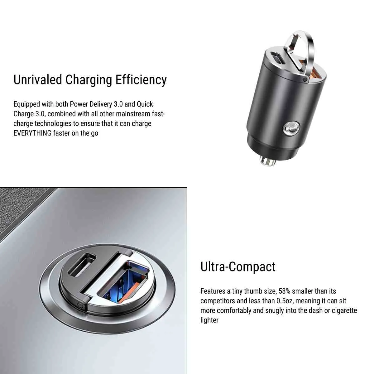 Fast USB Car Charger Adapter for Tesla Model Y/3/S/X