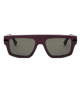 Fendi Unisex Grey Square Sunglasses