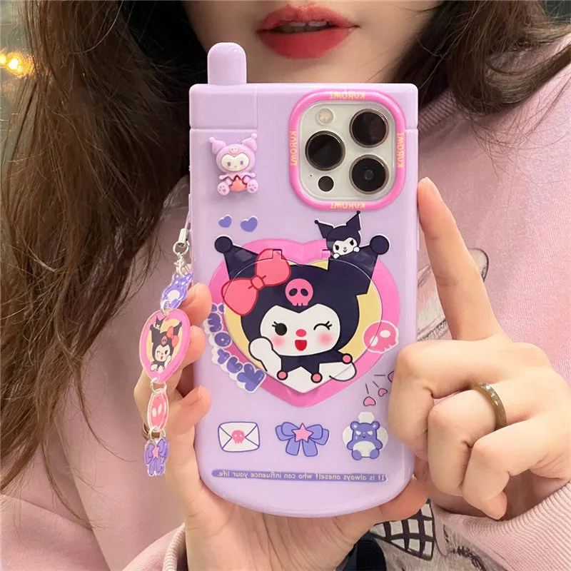 Flip Sanrio iPhone 15/14 for 11 Apple 12/13 PROMAX Phone Case Anti-Drop Case