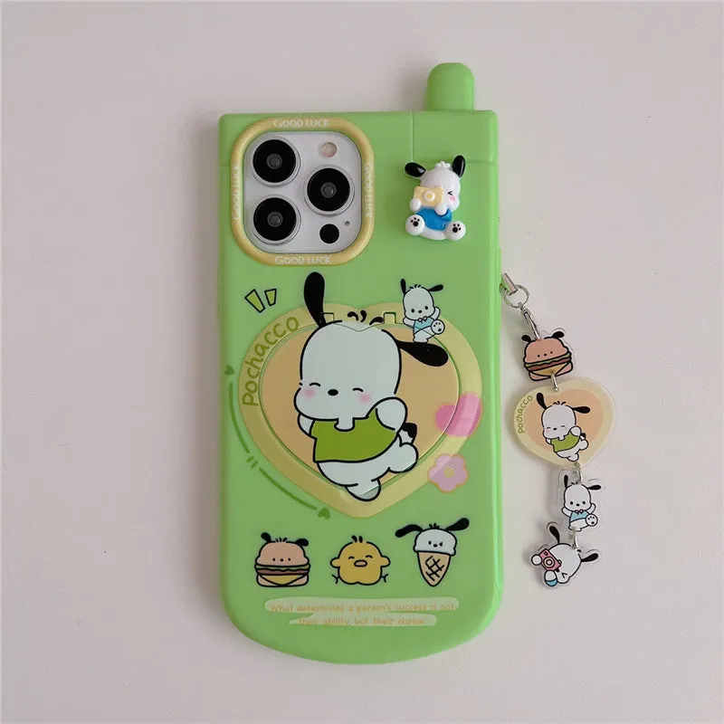 Flip Sanrio iPhone 15/14 for 11 Apple 12/13 PROMAX Phone Case Anti-Drop Case