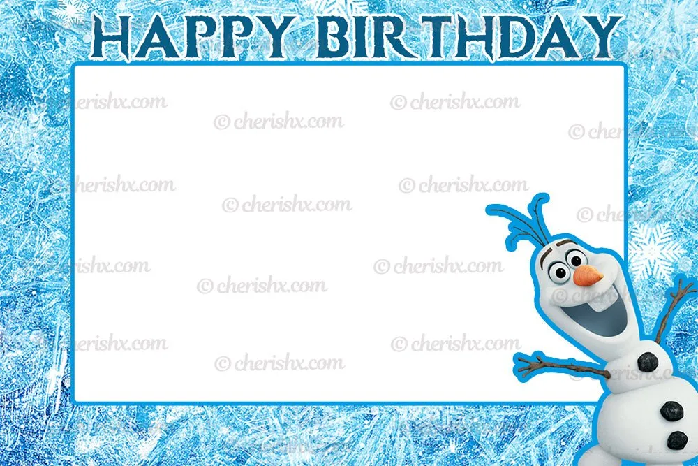 Frozen Photobooth Frame Kids Happy Birthday