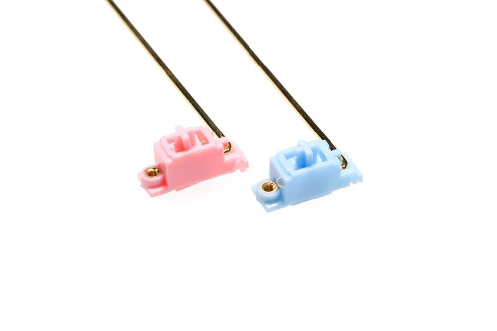 GKs Gold coated Pcb screw in Stabilizer pink blue mechanical keyboard