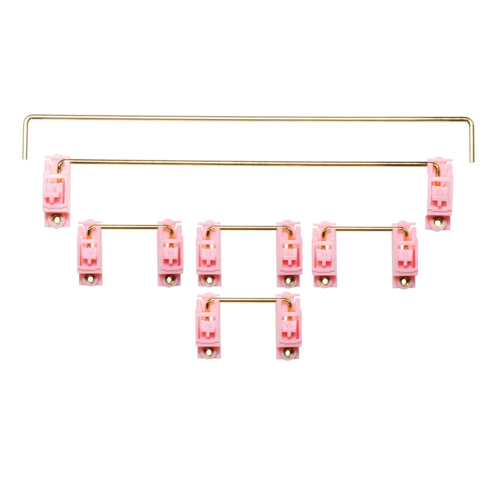 GKs Gold coated Pcb screw in Stabilizer pink blue mechanical keyboard