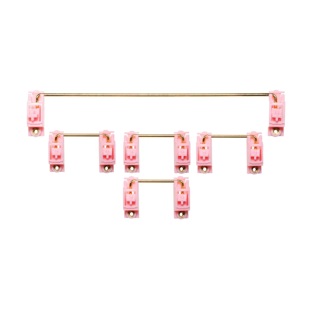 GKs Gold coated Pcb screw in Stabilizer pink blue mechanical keyboard