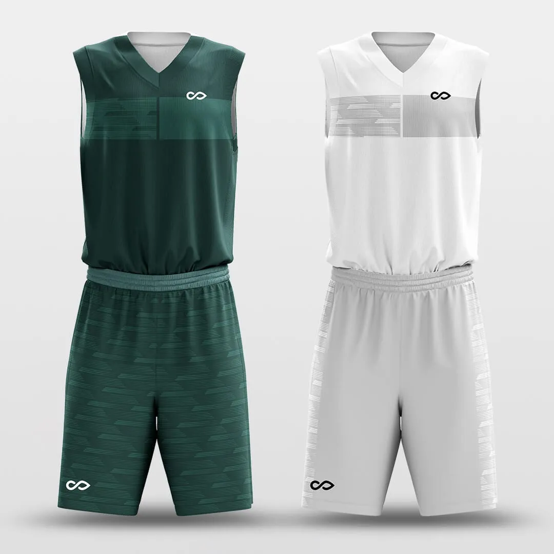 Green Space - Custom Reversible Sublimated Basketball Jersey Set